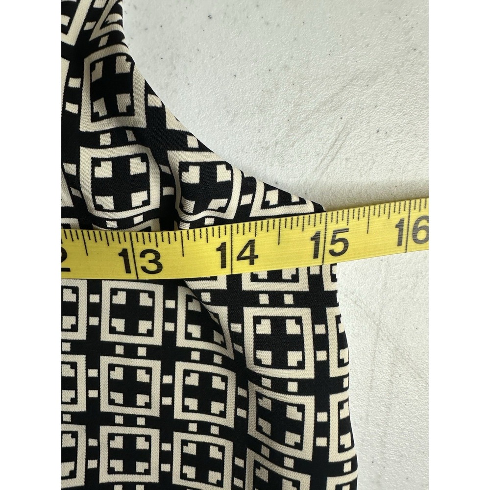 Abercrombie & Fitch Womens XS One Shoulder Tie Scarf Maxi Dress Black Beige - Picture 15 of 15
